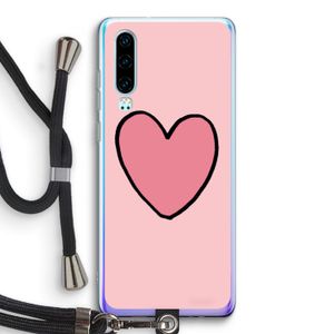 Hartje: Huawei P30 Transparant Hoesje met koord