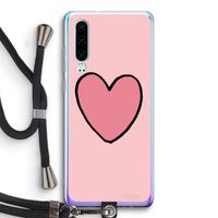 Hartje: Huawei P30 Transparant Hoesje met koord