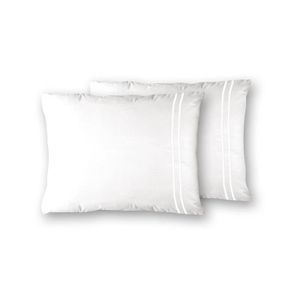 Kussensloop Egyptisch Katoen Uni: - Wit - Presence - 60 x 70 cm - Percale Katoen/Egyptisch Katoen - Dekbed-Discounter.nl