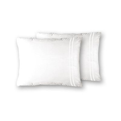 Kussensloop Egyptisch Katoen Uni: - Wit - Presence - 60 x 70 cm - Percale Katoen/Egyptisch Katoen - Dekbed-Discounter.nl