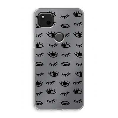Eye pattern #2: Google Pixel 4a Transparant Hoesje