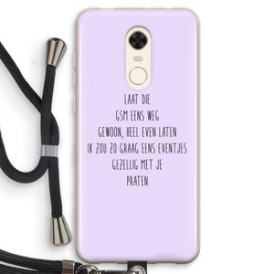 GSM: Xiaomi Redmi 5 Transparant Hoesje met koord