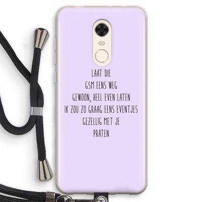GSM: Xiaomi Redmi 5 Transparant Hoesje met koord