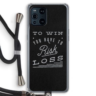 Risk loss: Oppo Find X3 Pro Transparant Hoesje met koord