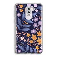 Flowers with blue leaves: Honor 6X Transparant Hoesje