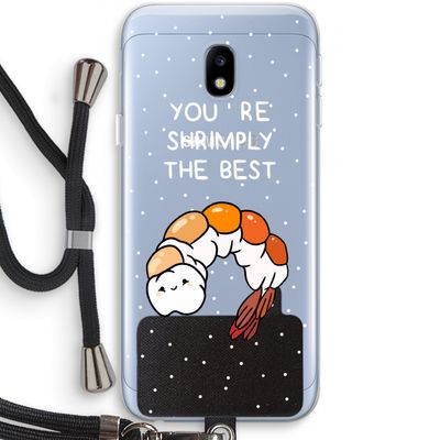You're Shrimply The Best: Samsung Galaxy J3 (2017) Transparant Hoesje met koord