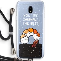 You're Shrimply The Best: Samsung Galaxy J3 (2017) Transparant Hoesje met koord