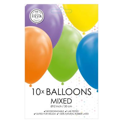 Globos Ballonnen mix kleuren 30cm, 10st.