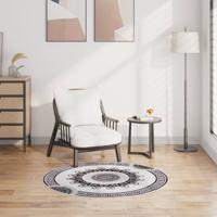 VidaXL Vloerkleed wasbaar anti-slip ø120 cm meerkleurig