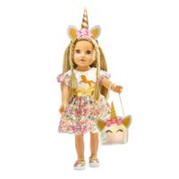 Heless Poppen accessoires glitter eenhoorn set, 30-34 cm