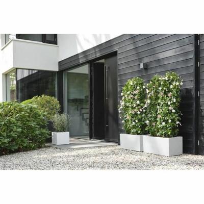 Bloempot Elho 29,5 x 29,5 x 49,5 cm Wit Plastic Vierkant Modern