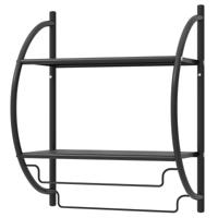 Handdoekhouder Badkamer Wand Handdoekhouder Badrek 45 x 25,5 x 55 cm Metaal Zwart Handdoekhouder Badkamer Wand Handdoekhouder Badrek 45 x 25,5 x 55 cm Metaal Zwart