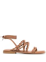 Stuart Weitzman sandales à brides tressées - Marron