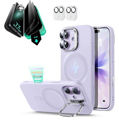 iPhone 17 Cloud Soft Magnetic Case (Camera Control, Stash Stand) Armorite Privacy Protection Bundle - Lavender