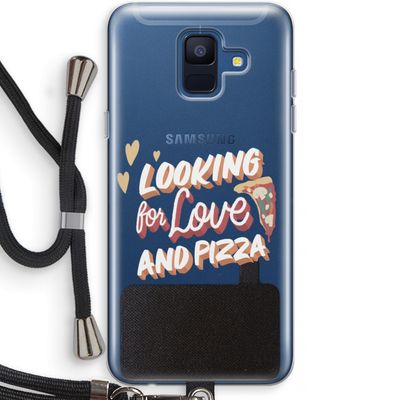 Pizza is the answer: Samsung Galaxy A6 (2018) Transparant Hoesje met koord