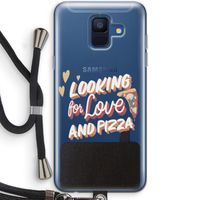 Pizza is the answer: Samsung Galaxy A6 (2018) Transparant Hoesje met koord