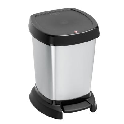 Rotho paso pedaalemmer 6l zilver/metallic