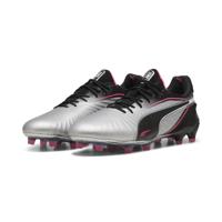 PUMA King Ultimate Gras / Kunstgras Voetbalschoenen (MG) Zilver Zwart Roze