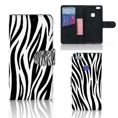 Huawei P10 Lite | Telefoonhoesje | Met pasjeshouder | Zebra