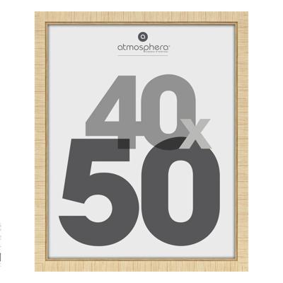 Atmosphera Fotolijstje - voor 40 x 50 cm foto - beige - mdf/glas - ornament frame 45 x 55 cm Atmosphera Fotolijstje - voor 40 x 50 cm foto - beige - mdf/glas - ornament frame 45 x 55 cm