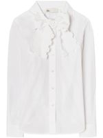 Tory Burch blouse en popeline à bords festonnés - Blanc - thumbnail