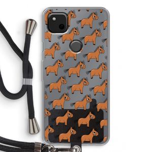 Pony: Pixel 4a Transparant Hoesje met koord