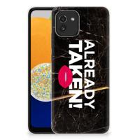Samsung Galaxy A03 | Siliconen hoesje | met naam Already Taken Black