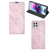 Motorola Moto G100 Standcase Marble Pink - Origineel Cadeau Vriendin - thumbnail