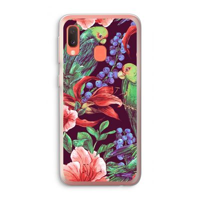 Papegaaien: Samsung Galaxy A20e Transparant Hoesje
