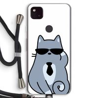 Cool cat: Pixel 4a 5G Transparant Hoesje met koord