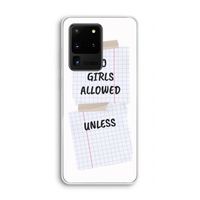 No Girls Allowed Unless: Samsung Galaxy S20 Ultra Transparant Hoesje