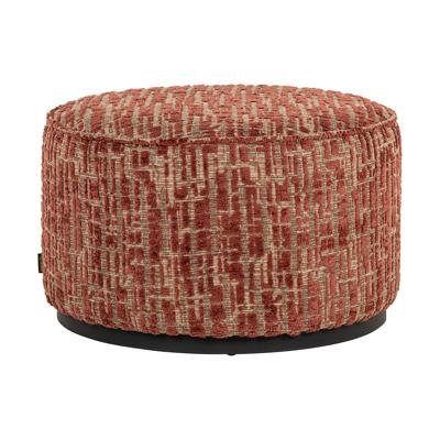 Richmond Poef 'Lexie' Geweven stof, 70cm, kleur Terra