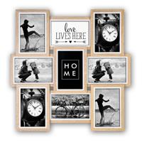 ZEP Multi fotolijst - Multi - houten frame - naturel/wit - 9 lijstjes - 46 x 46 x 3 cm ZEP Multi fotolijst - Multi - houten frame - naturel/wit - 9 lijstjes - 46 x 46 x 3 cm