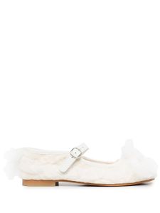 Comme des Garçons TAO ballerines à détail de nœud - Blanc