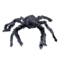 Halloween/Horror decoratie spin zwart 60 cm - Feestdecoratievoorwerp - thumbnail