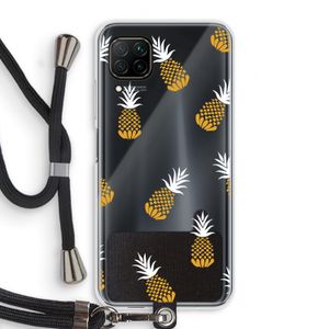 Ananasjes: Huawei P40 Lite Transparant Hoesje met koord