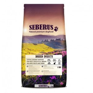 Seberus Dried Insects  –  duurzamer graanvrij hondenvoer 3 x 4 kg