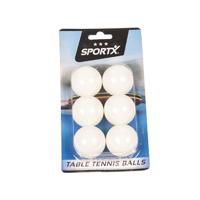 SportX tafeltennisballen 4 cm 6 stuks wit