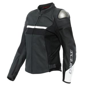 DAINESE Rapida Lady, Leren motorjas dames, Mat Zwart