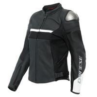 DAINESE Rapida Lady, Leren motorjas dames, Mat Zwart
