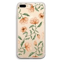 Peachy flowers: iPhone 7 Plus Transparant Hoesje