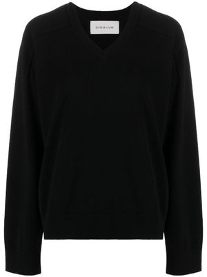 ARMARIUM pull à col v - Noir