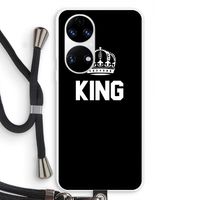 King zwart: Huawei P50 Transparant Hoesje met koord King zwart: Huawei P50 Transparant Hoesje met koord