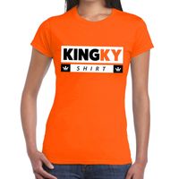 Oranje Kingky t-shirt voor dames