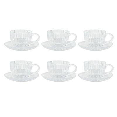Set van koffiekopjes Home ESPRIT Transparant 240 ml
