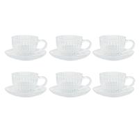 Set van koffiekopjes Home ESPRIT Transparant 240 ml - thumbnail