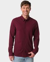 HEMA Herenoverhemd Billy jersey donkerrood (donkerrood)