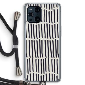 Moroccan stripes: Oppo Find X3 Transparant Hoesje met koord