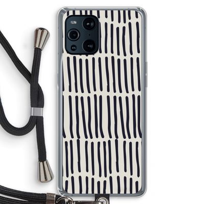 Moroccan stripes: Oppo Find X3 Transparant Hoesje met koord