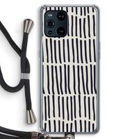 Moroccan stripes: Oppo Find X3 Transparant Hoesje met koord